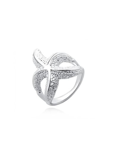 Creative Silver Plated Starfish Shaped Ring