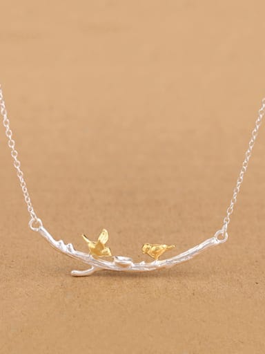 Personalized Little Birds Branch Necklace