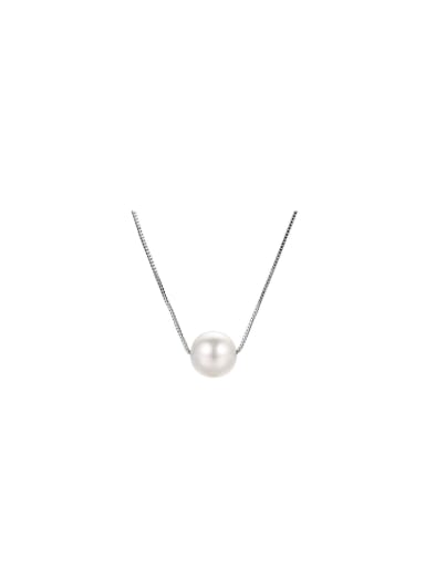 2018 Copper Alloy 18K Gold Plated Simplism Pearl Necklace