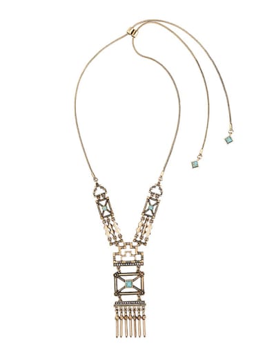 Alloy Geometric Rivets Ladies' Long Necklace