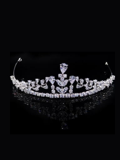 Sweetly Crown-shape Micro Pave Zircons Birthday Wedding Hair Accessories