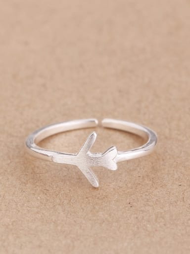Personalized Little Plane Opening Midi Ring