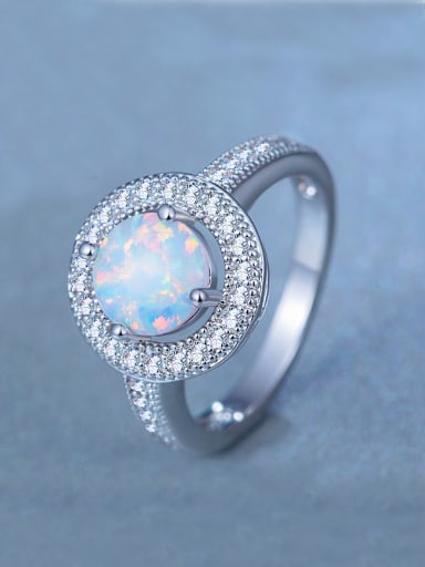Opal Stone Engagement Ring