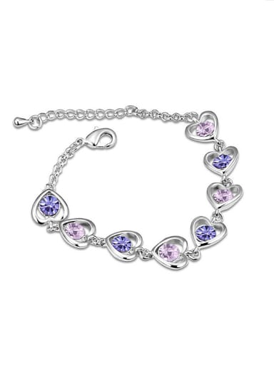 Fashion Oval austrian Crystals Heart Alloy Bracelet