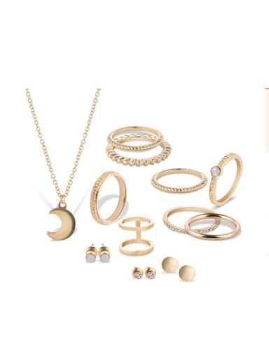 2018 2018 2018 Alloy Imitation-gold Plated Simple style Jewelry Set