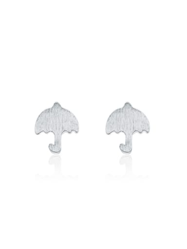 Lovely Small Drawing Umbrella Stud  Earrings