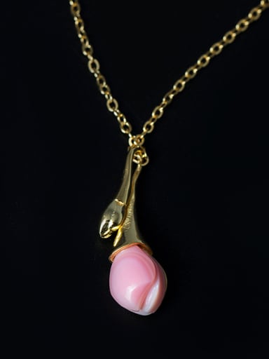 Magnolia Flower Clavicle Necklace