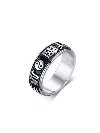 Trendy Geometric Shaped Stainless Steel Men Ring