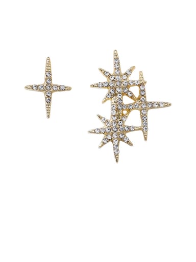 Alloy With Imitation Gold Plated Fashion Star Stud Earrings