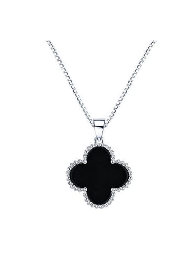 Fashion S925 Sterling Silver Flower-shaped Zircon Necklace