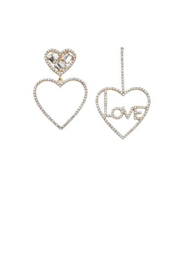 Alloy With Gold Plated Fashion Heart Drop Earrings