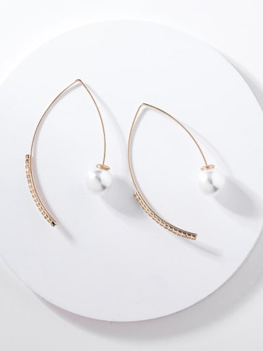 Alloy With Rose Gold Plated Simplistic Irregular Hook Earrings
