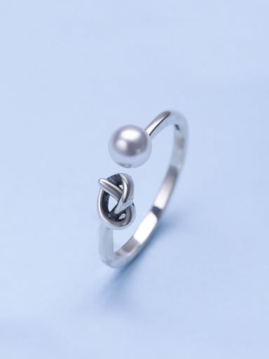 Fashion Thai Silver Pearl Ring