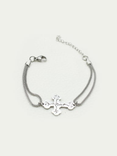 Cross Religious Stainless Steel Bracelet