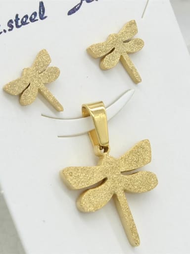 custom Gold Plated Dragonfly Fashion Set