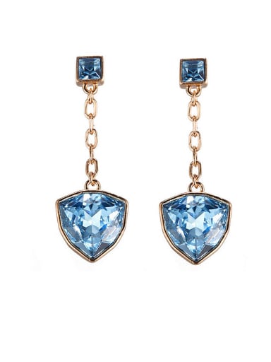 Blue austrian Crystal drop earring