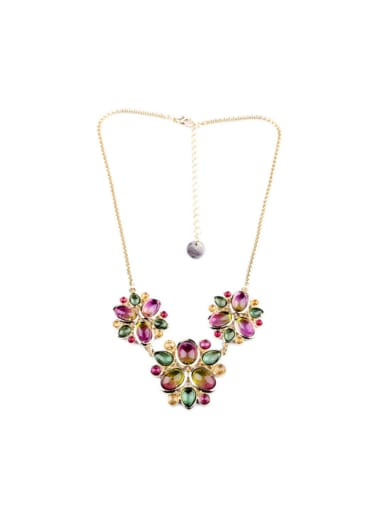 Party Accessories Flower-Shaped Alloy Necklace