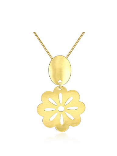 Classical Flowery Gold Plated Necklace