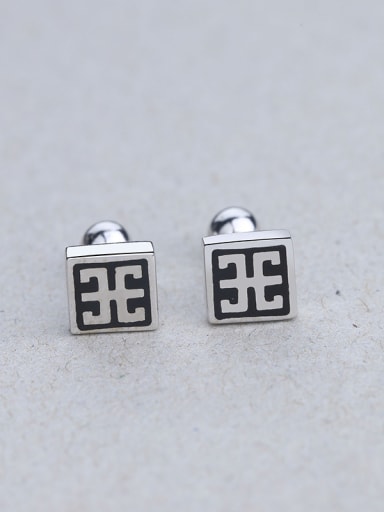 Retro Style Square Shaped stud Earring