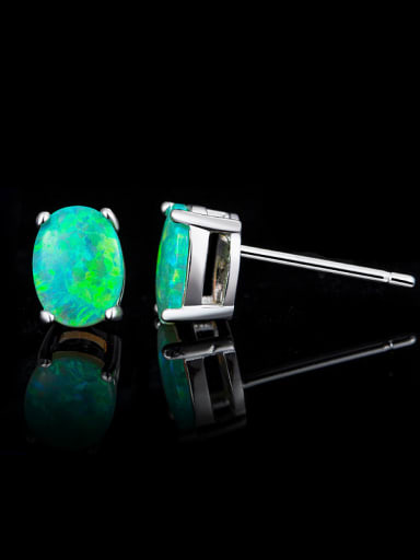 Green Opal Stone stud Earring