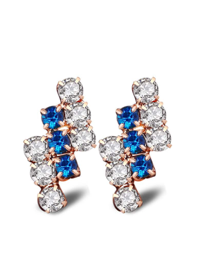 Fashion Geometric Crystal Women Clip Earrings