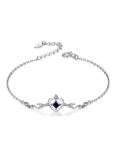 Platinum Plated Heart-shape Accessories Women Bracelet