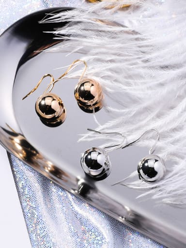 Alloy With Gold Plated Fashion Ball Hook Earrings