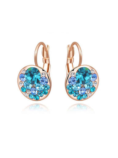 Exquisite Austria Crystal Rose Gold Plated Earrings