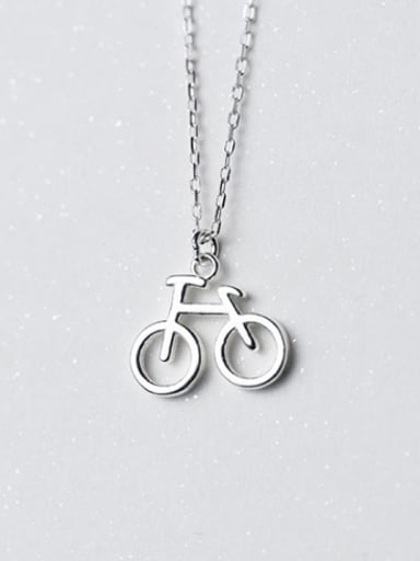 Creative Bicycle Shaped S925 Silver Women Necklace