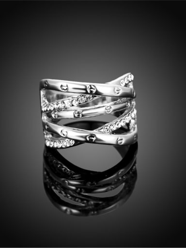 Personality Cross Design Austria Crystal Ring