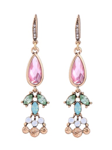 Elegant Colorful Stones Women Ear Hooks