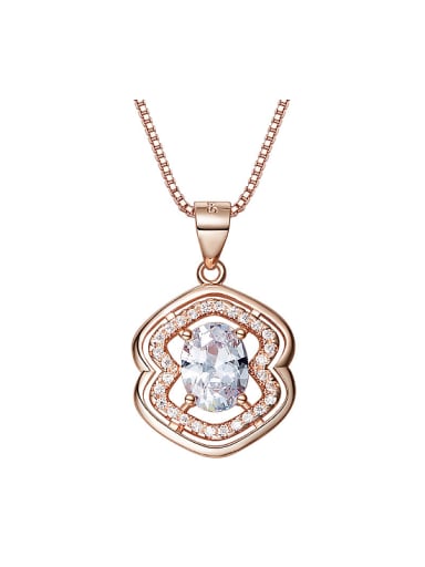 Fashion austrian Crystal Rose Gold Plated Necklace