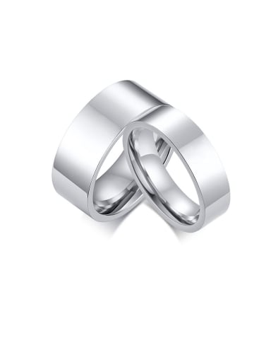 Stainless Steel With Platinum Plated Simplistic Round Men Rings