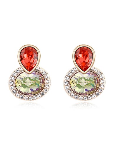 Fashion Shiny austrian Crystals-accented Alloy Stud Earrings