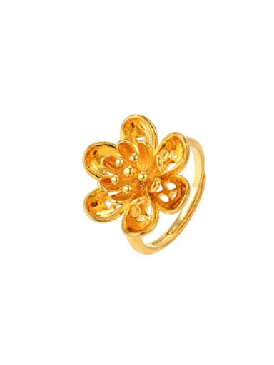 Ethnic style Flower Opening Ring