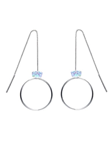 S925 Silver Round-shaped Ear Wires