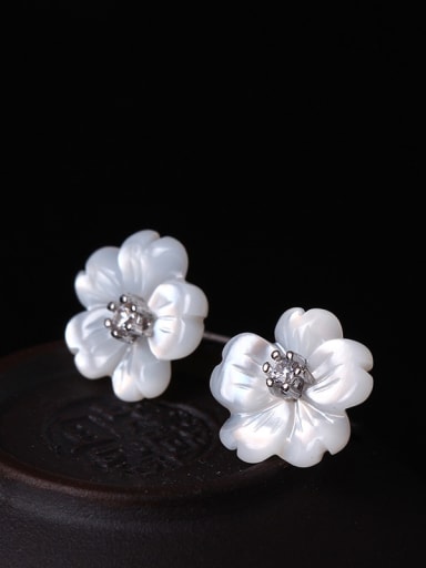 Beautiful Flower-shape Stud Earrings