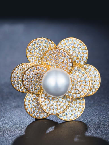 Gold Plated Pearl Corsage