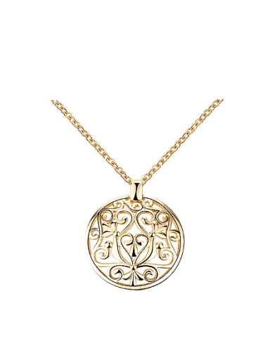 Exquisite 18K Gold Plated Round Shaped Necklace