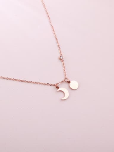 The Moon and Stars Pendant Clavicle Necklace