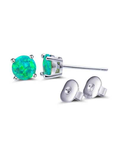 2018 Green Opal Stone stud Earring