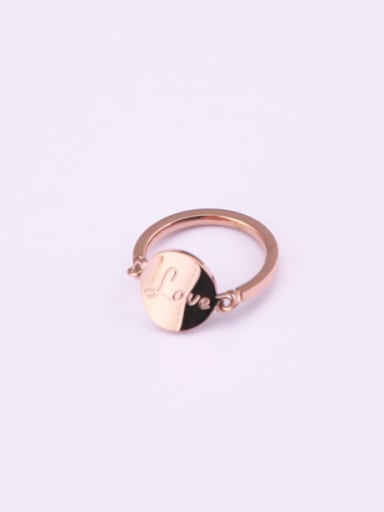 Round Rose Gold Plated Personality Ring