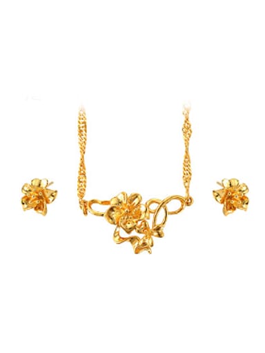 Ethnic style Flowery Two Pieces Jewelry Set