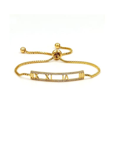 Copper With  Cubic Zirconia Luxury Geometric  Adjustable Bracelets