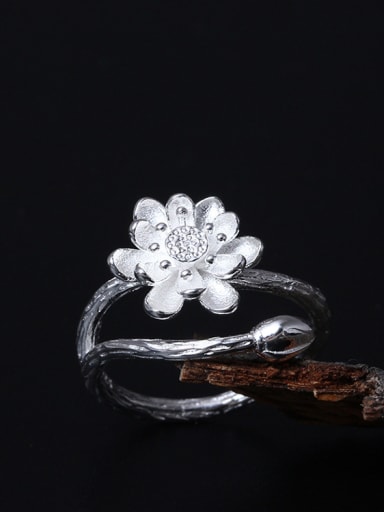 Lotus Flower-shape Opening Ring