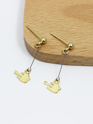 Creative 16K Gold Plated Swallow Shaped Earrings