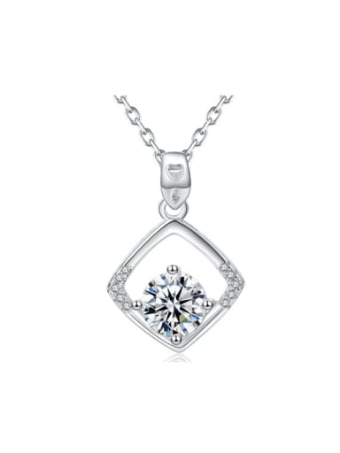 Diamond Shaped Shining Zircons Clavicle Necklace