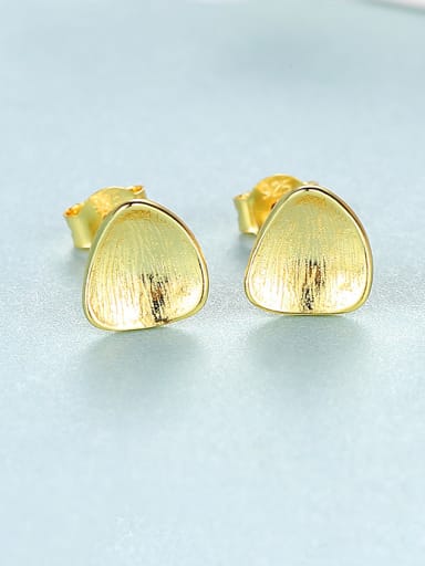 925 Sterling Silver With  Simplistic Glossy Stud Earrings