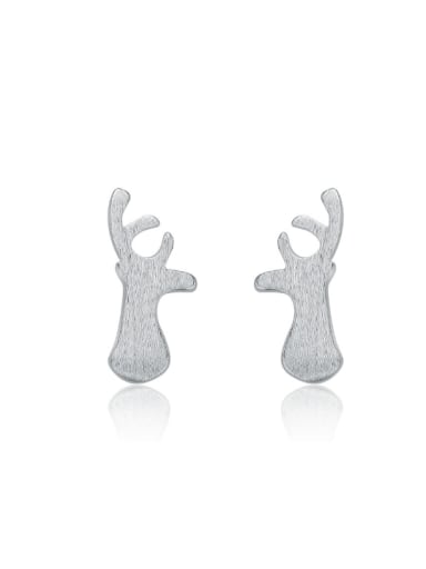 Lovely Small Silver Tree -shape Stud Earrings