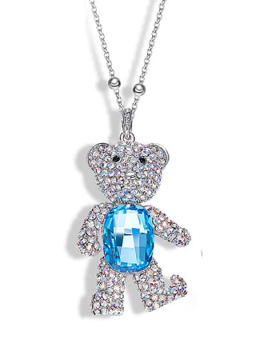 Bear-shaped austrian Crystal Necklace